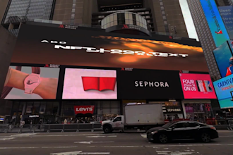 add your logo or content to this times square billboard, new york, in this video