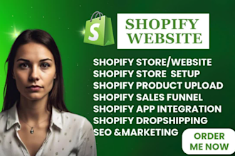 design shopify website, shopify dropshipping online store, ecommerce website seo