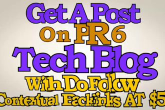 give you a guest post on PR 6 tech blog