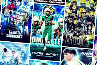 design sports poster, committed edit and jersey swaps