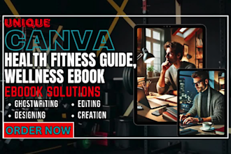 design format ghostwrite editable canva health fitness guide wellness ebook