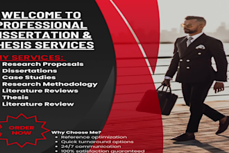 facilitate dissertation, research proposal, thesis, literature, or review