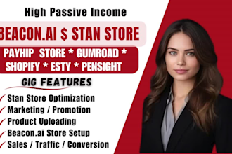 stan store, beacons ai, stan store marketing, payhip, gumroad,beacons,systeme io