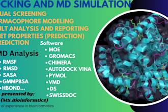 do molecular docking , molecular dynamic simulation,3d protein prediction