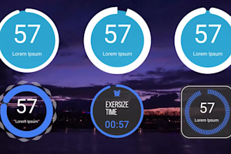 create animated countdown timer video 4k up to anytime