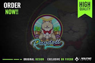 design a pet logo for cat community persian, ragdoll, cougar, sphynx