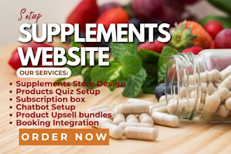 design supplements fitness health and wellness weight loss shopify store website