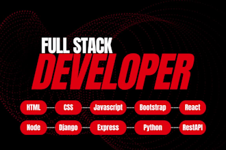 develop react js, node js, django, javascript website as full stack developer