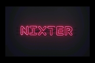 create a custom 3d neon light intro text or logo animation