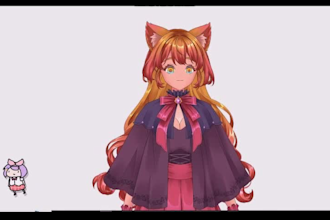 vtuber model2d virtual streaming avatar live2d vtuber model character live2d rig