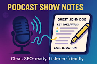 craft clear podcast show notes