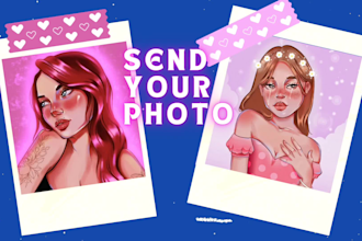 draw your photo as a cartoonish digital portrait