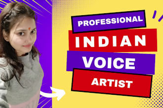 do professional hindi and english female voiceover  dubbing
