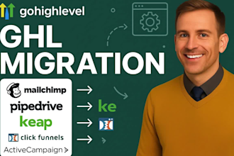 set migration to gohighlevel, email marketing, ghl course, clone lightfunnels VA