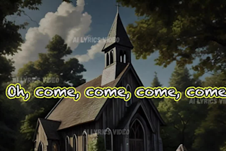 make a professional gospel lyric video using ai animation