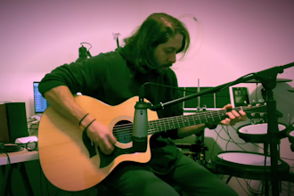 record HQ acoustic guitar for your song or cover