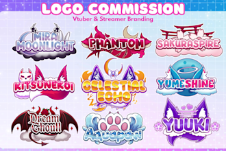 design twitch logo cute kawaii anime, gaming, vtuber, twitch, streamer