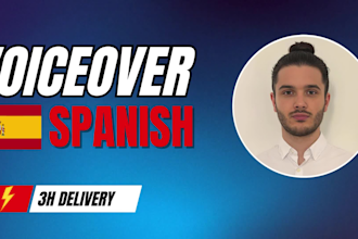 record a professional spanish voice over for your project