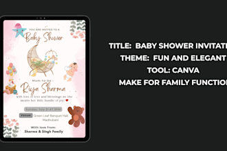 design invitation cards, social media posters, thumbnails and banners
