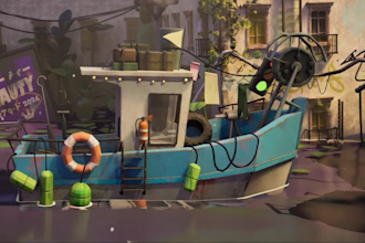 3d game environment stylized map level design 3d scene 3d game asset in unity3d
