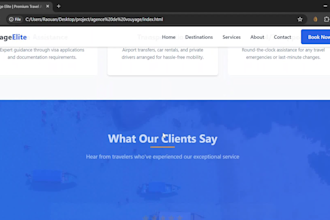 design a premium travel agency website like voyage elite