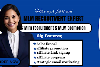 do mlm salesfunnel, mlm promotion, mlm affiliate recruitment,affiliate marketing