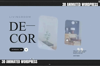 3d animated wordpress website spline website, gsap scrolling parallax animation
