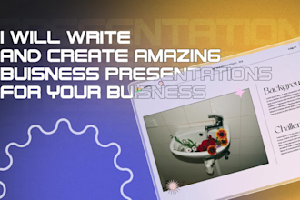 write content and make company profile presentation for your business