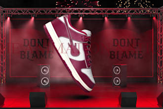 create any 3d model of your product shoes 3d model glb