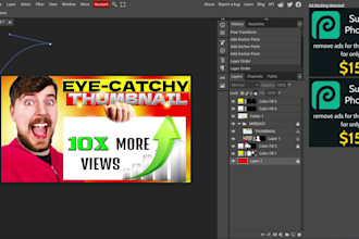 eye catchy and clickbait youtube thumbnails