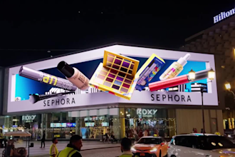 create stunning 3d anamorphic animation  3d billboard animation 3d cgi animation