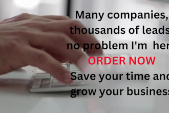 do b2b lead generation, web research and email list building