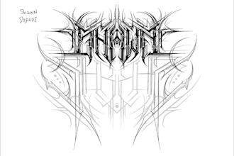 design technical death metal logo for you brand or band