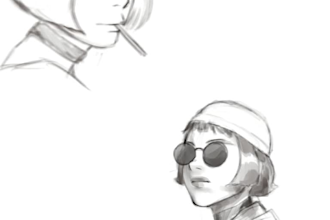 draw black and white sketches for you in my art style