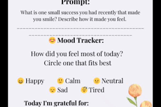 deliver printable 10 day self care  journal for women and students