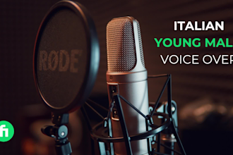 record a pro young italian male voice over for you