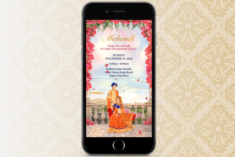 make elegant indian wedding invitation video