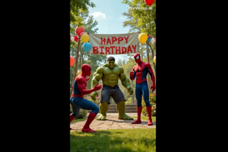 do crazy happy birthday wishes with hulk and spiderman