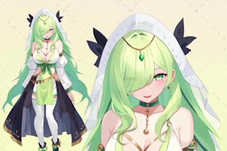 design and rig live 2d vtuber model 2d vtuber model vtuber commission 2d anime