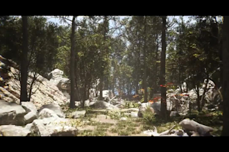 create unreal engine 3d game environment and level design, game assets, 3d map
