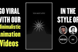 create viral minimalistic animation tiktoks, reels and shorts