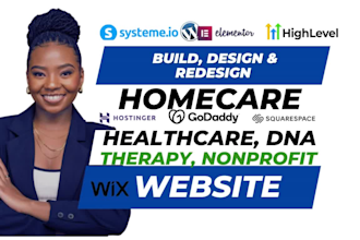 design constuction wix homecare healthcare website dna therapy nonprofit website