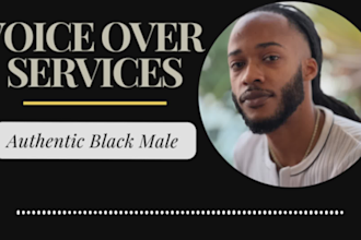 record a deep natural black male voice over for youtube