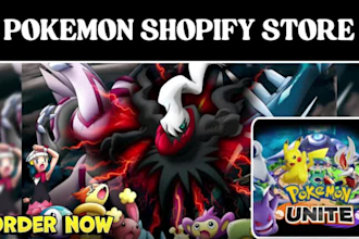 design pokemon shopify store pokemon website trading card store pokemon store