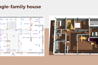 draw a 2d architectural floor plan