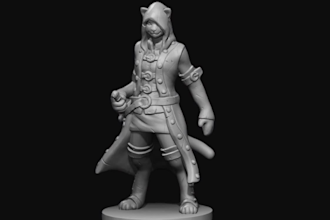 sculpt 3d miniature, 3d model for printing, tabletop, 3d portrait, toys, statue