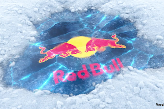 create christmas snow logo animation videos