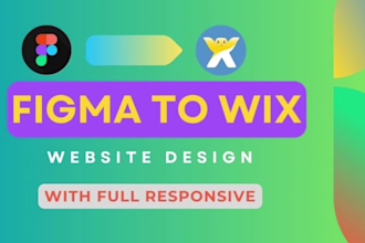 convert figma to wix website design or redesign and wix landing page