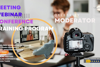 moderate pro webinar meeting, web conference, trainings, events, consult free