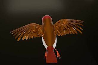 make 3d model of characters and animals with texture and rig